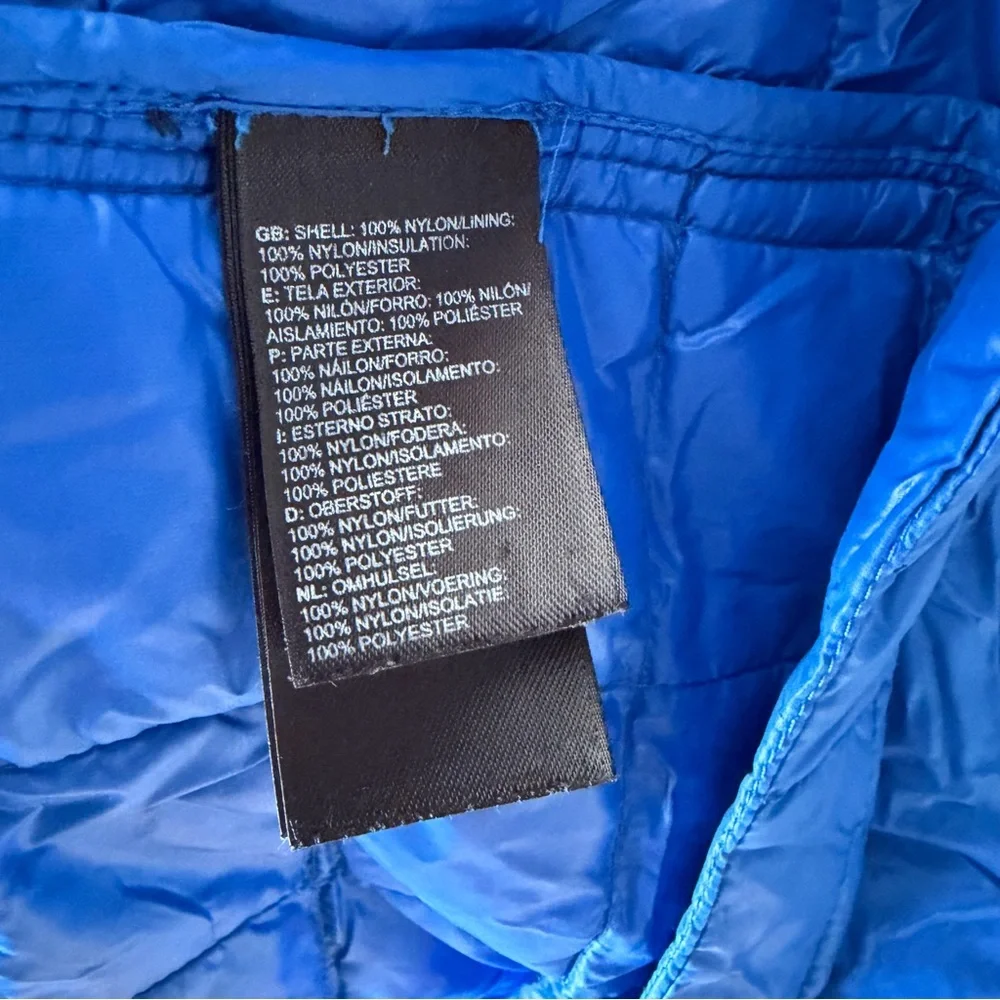 North Face Thermoball Jacket Mens Small Blue Insulated Full Zip Puffer Outerwear